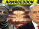 Armageddon explosion with two men in foreground.