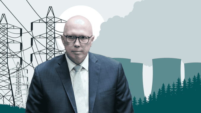 Bald man with power plants and trees.