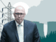 Bald man with power plants and trees.