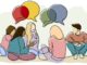 People sitting and talking with speech bubbles.