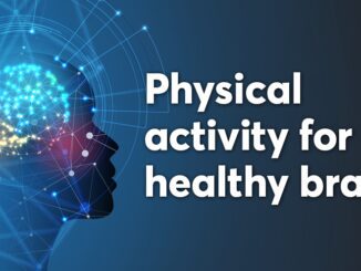 Physical activity benefits brain health illustration.