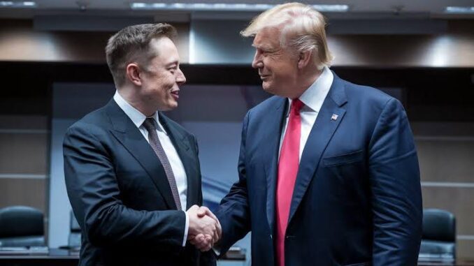Two men shaking hands in formal attire.