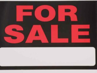 For Sale sign with blank space.