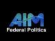 AIM Federal Politics blue logo on black