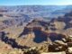 Grand Canyon view with layered rock formations.