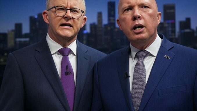 Two men in suits with city skyline. Two men in suits with city skyline.
