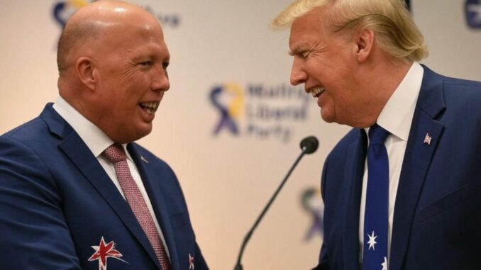Two men in suits shaking hands, smiling. Two men in suits shaking hands, smiling.