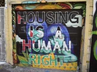Graffiti: "Housing is a Human Right.
