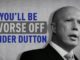 Man with text: "You'll be worse off.