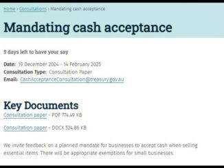 Mandating cash acceptance consultation document details.