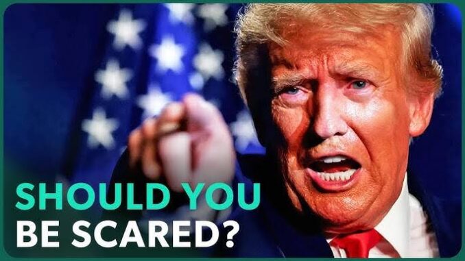 Person pointing with "Should You Be Scared?" text.