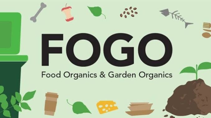 FOGO illustration with food and garden waste.