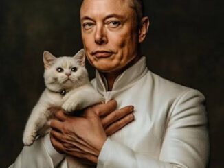 Man in white coat holding a cat.
