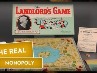 The Landlord's Game board setup with cards.
