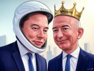 Two men in suits, helmet and crown.
