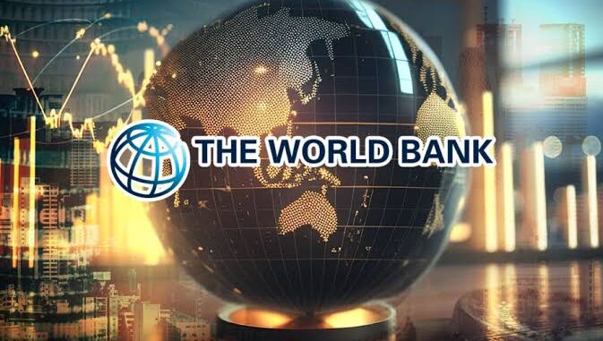 World Bank logo with globe and charts. World Bank logo with globe and charts.