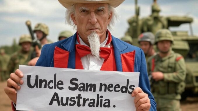 Uncle Sam holding sign with soldiers behind. Uncle Sam holding sign with soldiers behind.