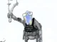Cartoon figure with club labeled "Hate".
