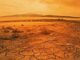 Arid desert landscape with cracked earth.