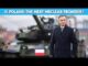 Man standing near military tank, Poland question.