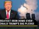 Man speaking, missile defense system launching, headline displayed.