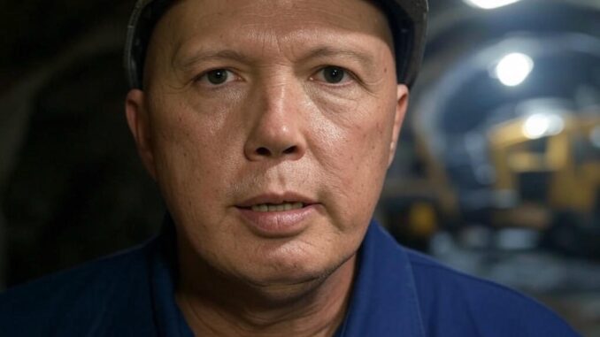 Man in hard hat inside a tunnel. Man in hard hat inside a tunnel.