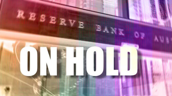 Reserve Bank of Australia, text: On Hold. Reserve Bank of Australia, text: On Hold.