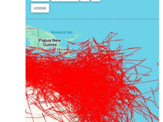 Map showing cyclone paths over Queensland.