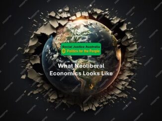 Earth breaking with "What Neoliberal Economics Looks Like.
