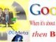 Cartoon showing tech giants Google, Meta, and Facebook with a man holding money.