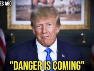 Man speaking with "Danger is Coming" text.