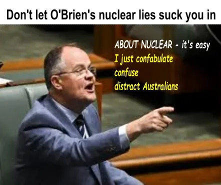 Politician speaking with text about nuclear lies. Politician speaking with text about nuclear lies.