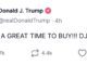 Social media post encouraging buying.