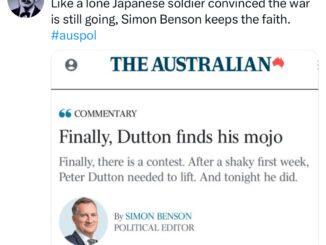 Tweet about Peter Dutton finding his mojo.