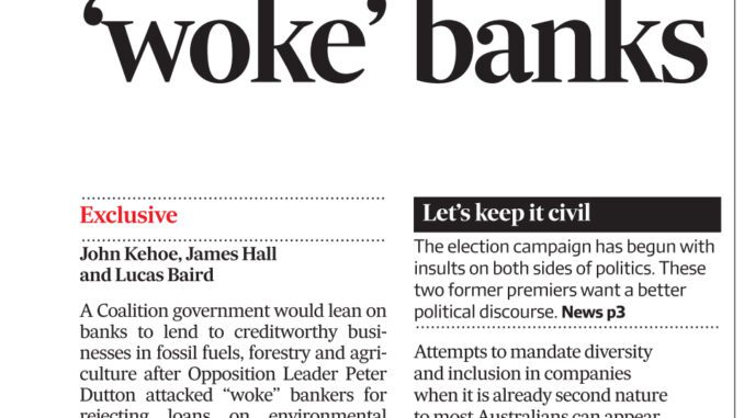 Newspaper article about government loan policies. Newspaper article about government loan policies.