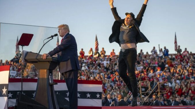 Politician speaking, person jumping enthusiastically nearby. Politician speaking, person jumping enthusiastically nearby.