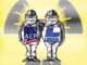 Cartoon depicting ALP and Liberal figures under nuclear lobby influence.