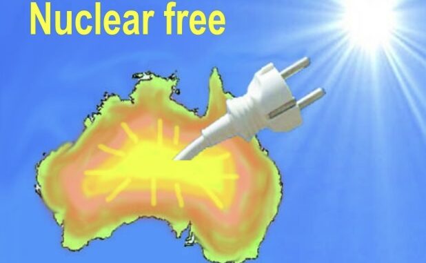 Illustration of Australia powered by solar energy, highlighting a nuclear-free message. Illustration of Australia powered by solar energy, highlighting a nuclear-free message.