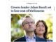 Adam Bandt and another person at a political event in Melbourne.