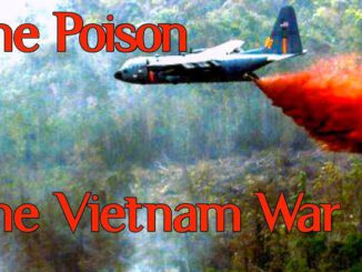 Aircraft spraying chemicals during the Vietnam War.