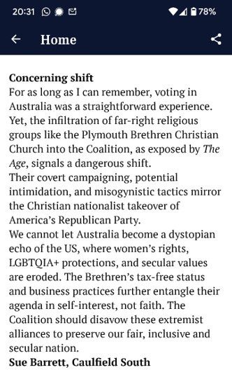 Concern over Australia's voting laws and political campaign practices.
