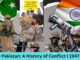Collage depicting Pakistan's flag, military personnel, and conflict scenes.