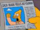 Cartoon of an angry old man yelling at a cloud.