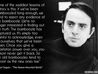 Black and white portrait of a man with a serious expression and an inspirational quote.