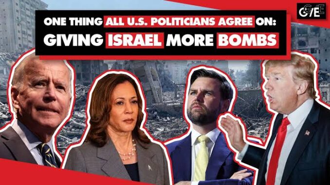 Political figures debate U.S. militaristic support for Israel amid conflict. Political figures debate U.S. militaristic support for Israel amid conflict.