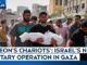 People carry the bodies of children in Gaza amid conflict.