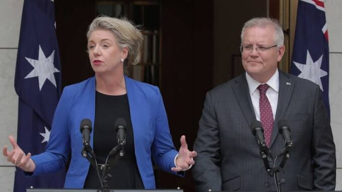 Two people speaking at microphones during an event. Two people speaking at microphones during an event.