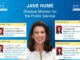 An informational graphic about Jane Hume, Shadow Minister for the Public Service.