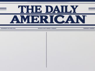 Front page of The Daily American newspaper, dated Thursday, October 1, 1954.