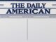 Front page of The Daily American newspaper, dated Thursday, October 1, 1954.